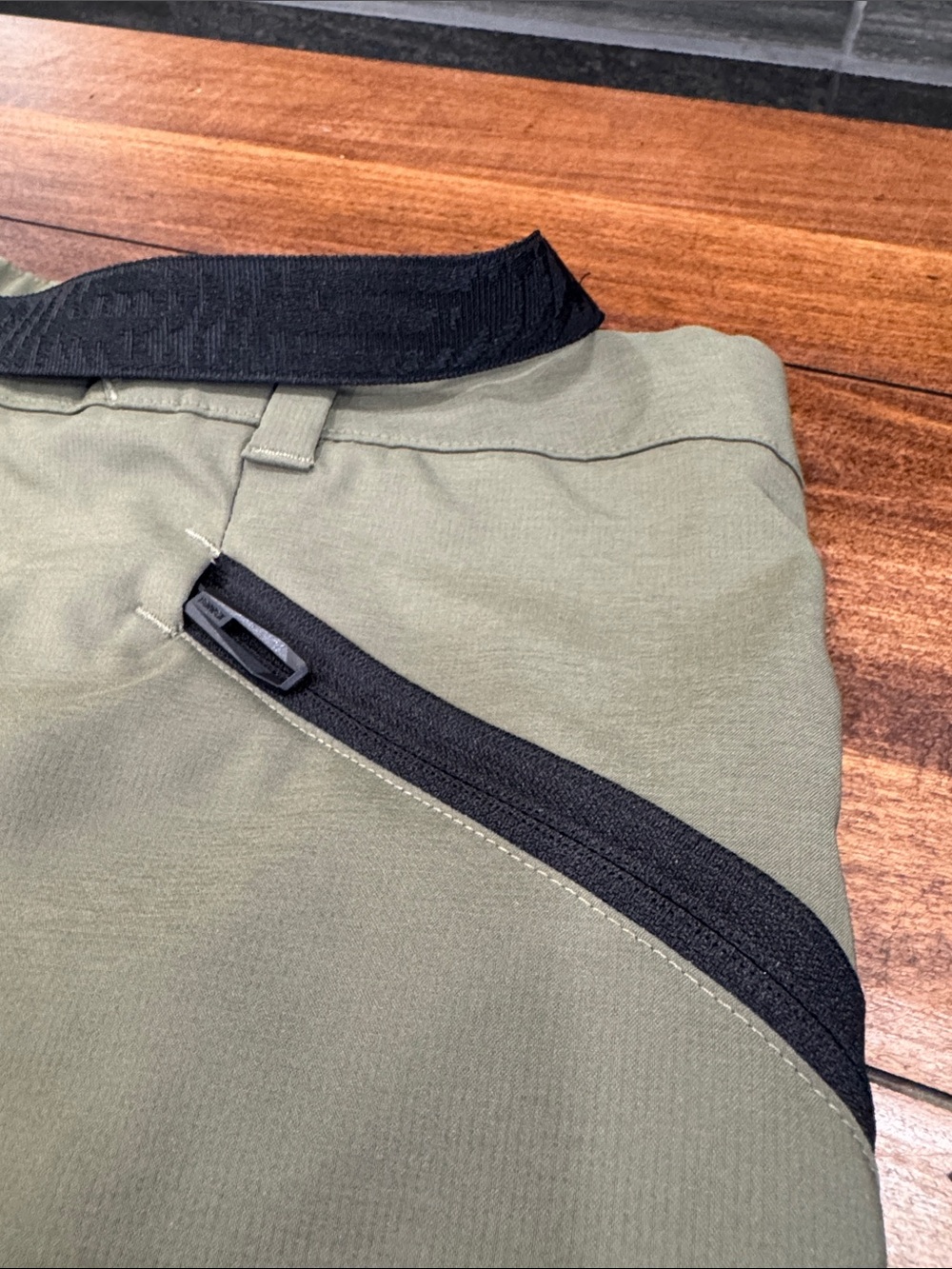 adidas Terrex Olive Green Outdoor Hybrid Shorts - Picture 3 of 10
